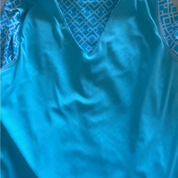 Jude Connally Turquoise Geometric Print Top - Picture 6 of 6